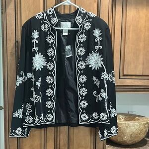 Embroidered Black Jacket